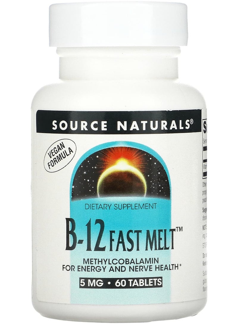 B-12 Fast Melt, 5 mg, 60 Tablets
