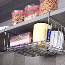 LEVON Under Shelf Storage Basket Wire Rack Easily Slides Kitchen Pantry Cabinet Hanging Organiser - Size (310 X 230 X 130 mm) - Image 3