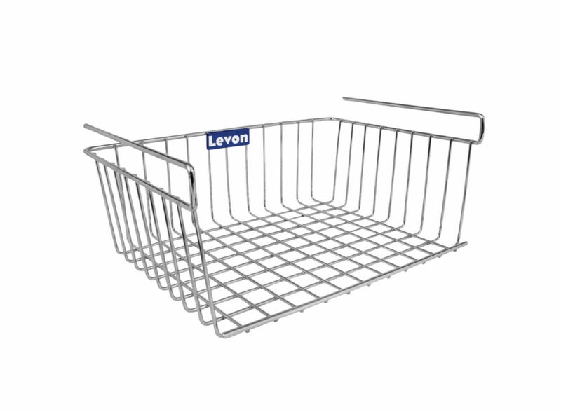 LEVON Under Shelf Storage Basket Wire Rack Easily Slides Kitchen Pantry Cabinet Hanging Organiser - Size (310 X 230 X 130 mm) - Image 1
