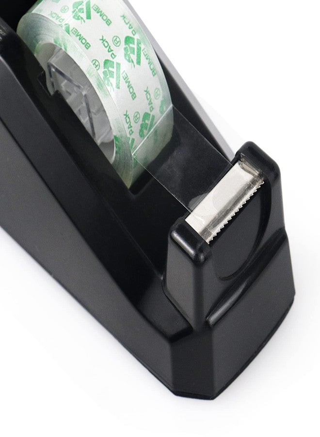 BOMEI PACK Tape Dispensers Desk, 1 Pack Black with 12Rolls Transparent Tape, 1 Inch Core, for Gift Wrapping, School, Office and Home - Image 5