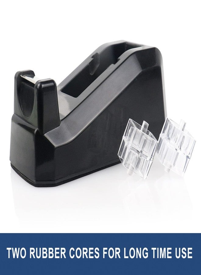BOMEI PACK Tape Dispensers Desk, 1 Pack Black with 12Rolls Transparent Tape, 1 Inch Core, for Gift Wrapping, School, Office and Home - Image 3