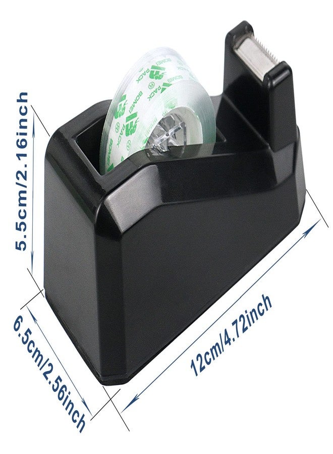 BOMEI PACK Tape Dispensers Desk, 1 Pack Black with 12Rolls Transparent Tape, 1 Inch Core, for Gift Wrapping, School, Office and Home - Image 4