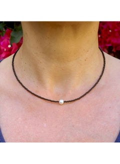 Alwan Jewelry Set of a Bracelet and a Necklace with a Pearl  - Image 3