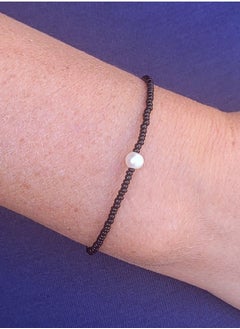 Alwan Jewelry Set of a Bracelet and a Necklace with a Pearl  - Image 4