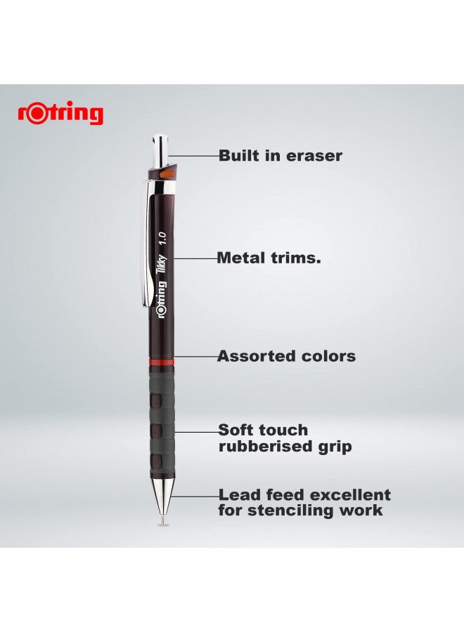 Rotring Rotring Tikky Mechanical Pencil, 1.0 mm, Burgundy (1904693)  - Image 2