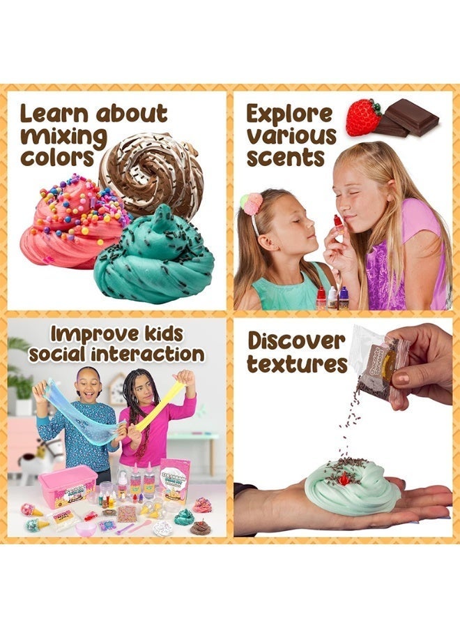 FLYHSO Stationery Ice Cream Slime Kit for Girls - Fun Holiday Gift for  Kids - Image 4