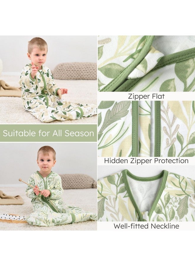 YOOFOSS Yoofoss Baby Sleep Sack 12-18 Months Long Sleeve Wearable Blanket Baby 100% Cotton 2-Way Zipper 0.5 Tog Toddler Sleeping Sack, Lightweight(Large) - Image 5