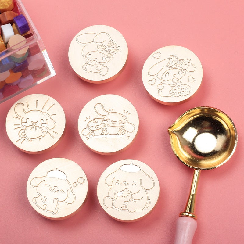 Lacquer Seal Cartoon Character Animal Round Square Seal Head Hand Account Lacquer Single Head Seal Single Head - Image 3