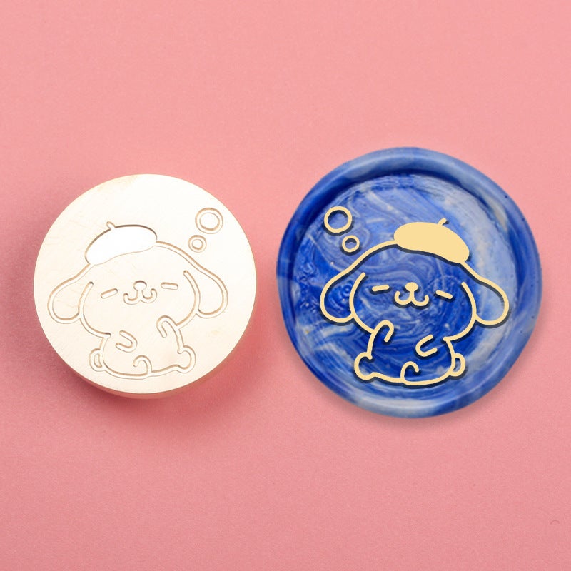 Lacquer Seal Cartoon Character Animal Round Square Seal Head Hand Account Lacquer Single Head Seal Single Head - Image 1