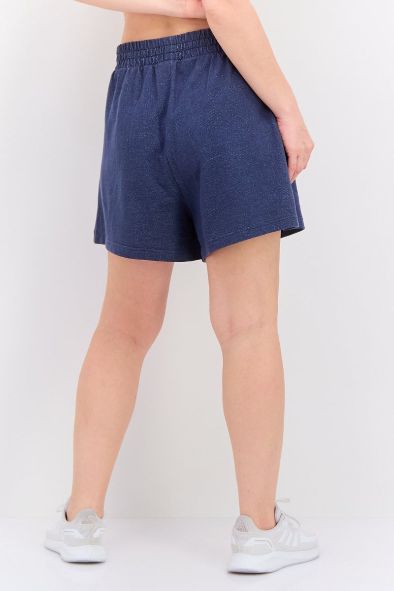 PUMA Women Sportswear Fit Embroidered Logo Training Shorts, Navy Blue - Image 4