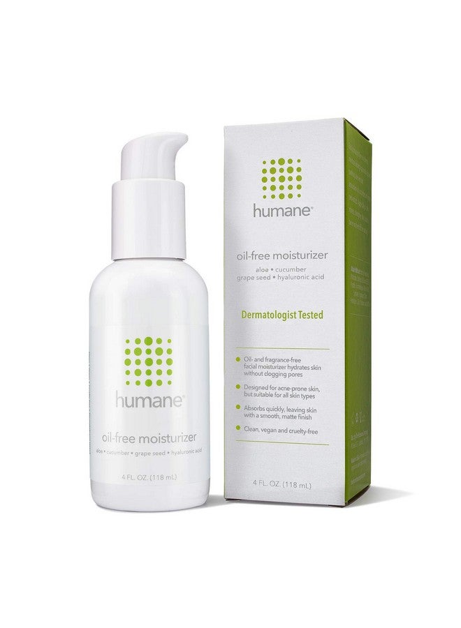 humane Oil-Free Daily Lightweight Face Moisturizer For Acne-Prone Skin - 4 Fl Oz - Gentle For All Skin Types - With Soothing Antioxidants Like Aloe Vera, Hyaluronic Acid, Cucumber And Grapeseed - Image 1