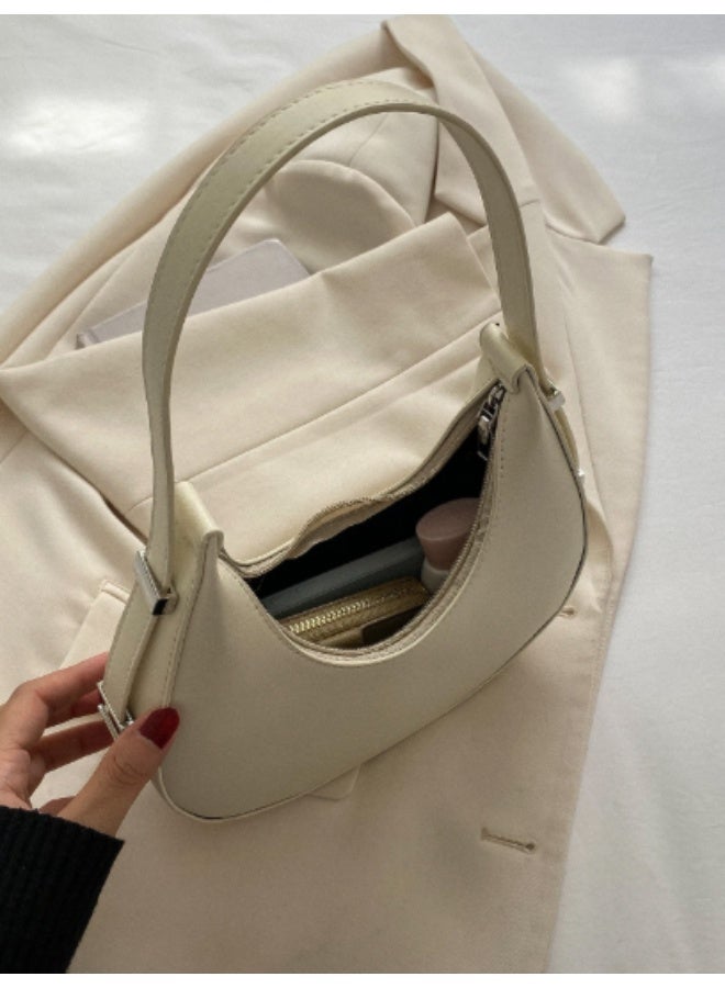 عرب شنطة هوبو نسائية، لون أبيض، تصميم مينيمال وأنيق، خفيفة الوزن، مثالية للاستخدام اليومي والخروجات - Image 4