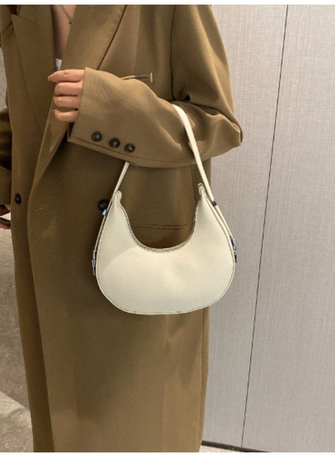 عرب شنطة هوبو نسائية، لون أبيض، تصميم مينيمال وأنيق، خفيفة الوزن، مثالية للاستخدام اليومي والخروجات - Image 2