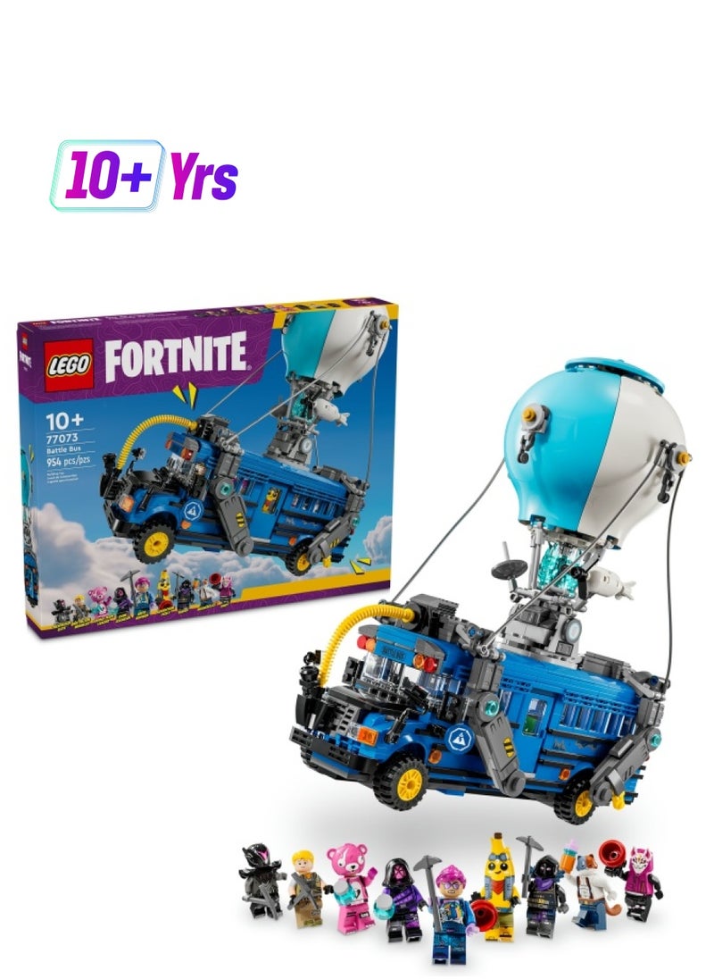 LEGO Fortnite Battle Bus Set, Collectible Video Game Vehicle Toy for Boys & Girls, with 9 Character Minifigures, Gift for Gamers and Fans Aged 10 and Over 77073 (954 pieces)  - Image 1