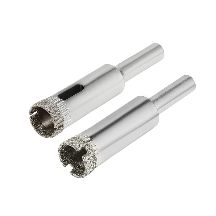 DEZI 2pc 16mm Diamond Coated Core Hole Saw Drill Bit Set Tools Glass Drill Hole Opener for Tiles Glass Ceramic  - Image 1