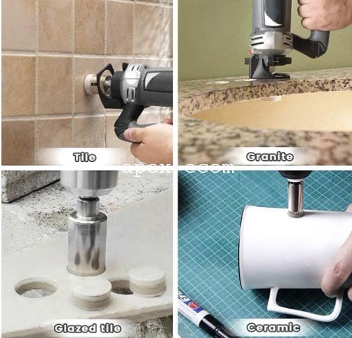 DEZI 2pc 16mm Diamond Coated Core Hole Saw Drill Bit Set Tools Glass Drill Hole Opener for Tiles Glass Ceramic  - Image 4