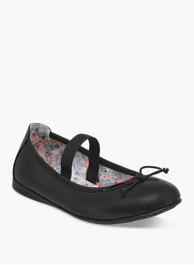 Pablosky Girls' Bow Accent Ballerina Shoes with Elasticated Strap  - Image 2