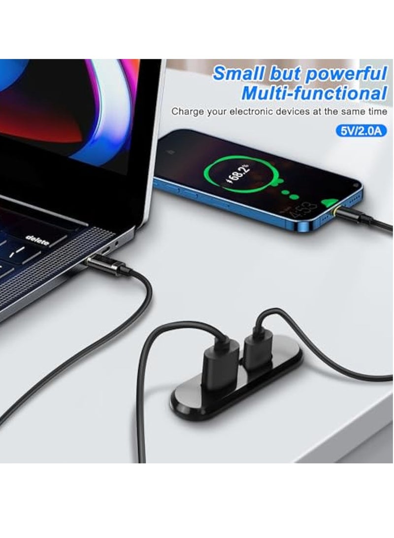KASTWAVE Desk Power Grommet Outlet, 5V/2A USB/Type-C Embedded Charging Port, Desk Wall Outlet Extender, Phone Desktop Charger Scoket Station, for Sofa Table Bedside Workbench Office Home - 1.2M/3.9FT - Image 5