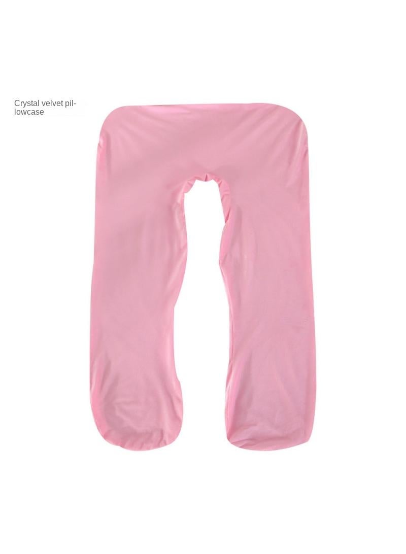 U-Shaped Full Body Pregnancy Crystal Velvet Pillow Cover 70x130cm - Image 1