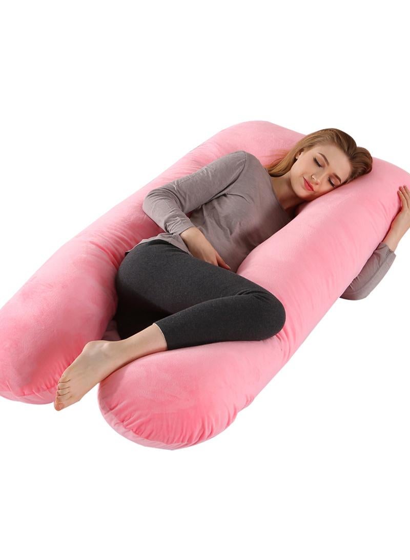 U-Shaped Full Body Pregnancy Crystal Velvet Pillow Cover 70x130cm - Image 3