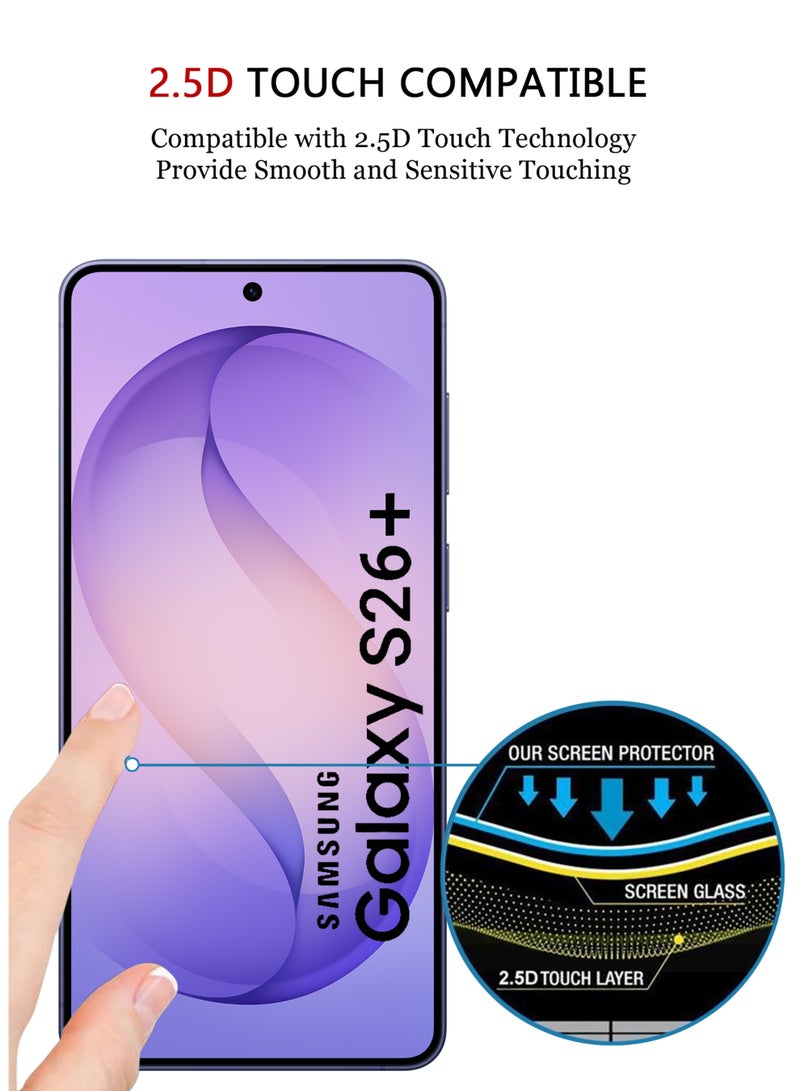 واقي شاشة شفاف ومرن عالي الجودة بتقنية النانو سيراميك، يغطي كامل الشاشة، مصمم خصيصًا لهاتف سامسونج جالاكسي S26 بلس | مقاوم للتجسس، تغطية كاملة من الحافة إلى الحافة، شفافية عالية، ملمس ناعم، سهل التركيب - Image 5