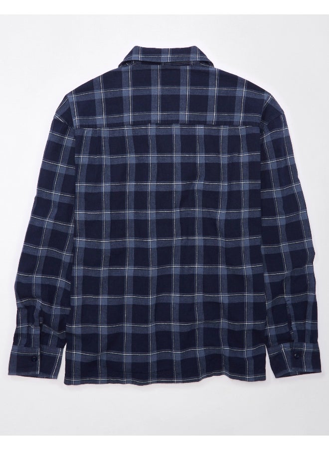 American Eagle AE Linen-Blend Mechanic Shirt  - Image 5