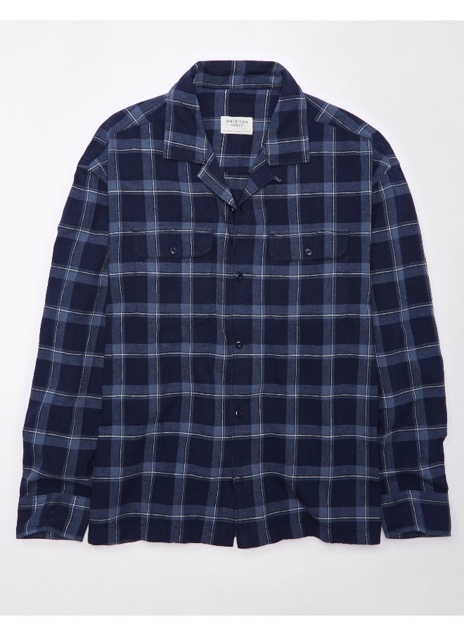 American Eagle AE Linen-Blend Mechanic Shirt  - Image 2