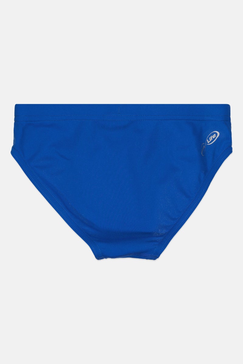 arena Kids Boy Brand Logo Swimwear Brief, Blue - Image 2