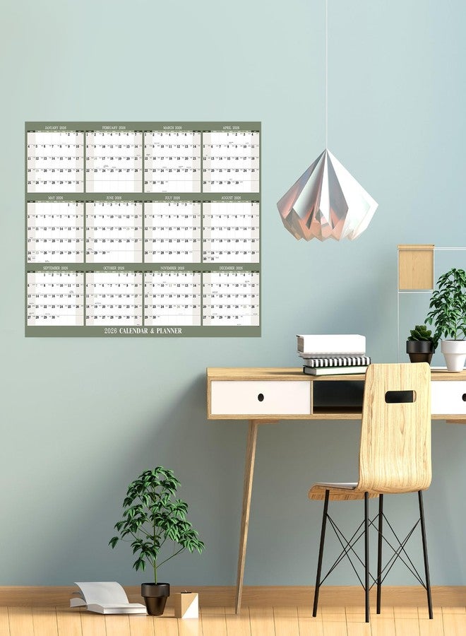 MaaIbok 2026 Yearly Wall Calendar - 2026 Dry Erase Calendar for Wall, 34.6" x 22.9", Jan. 2026 - Dec. 2026, 2026 Wall Calendar for both Vertical/Horizontal use, Reversible - Image 2