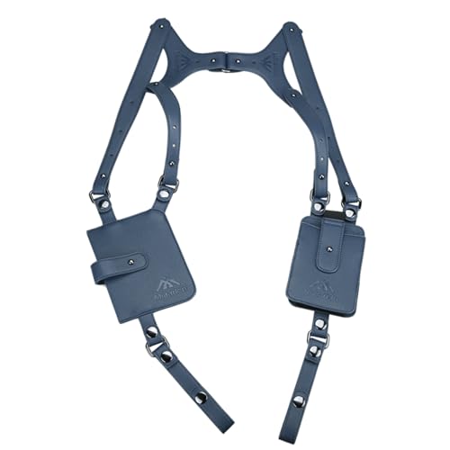 Neween AntiTheft Hidden Underarm Strap Wallet Phone Holster Bag Leisure PU Leather Shoulder Pouch Double Shoulder Pocket Sport Vest Outdoors Blue - Image 1