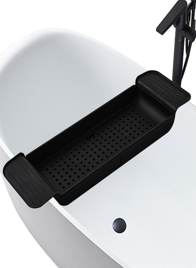 Tearom Bath Tub Tray - Stretchable, Strong Load-Bearing, Plastic, Anti-Slip Design - Ultimate Bathtub Caddy Tray(Black) - Image 1