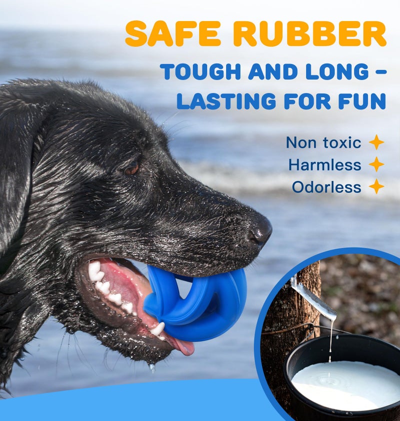 PetZee Indestructible Dog Toys,Dog Toys for Aggressive Chewers -Durable & Non-Toxic Natural Rubber,Dog Chew Toys,Dishwasher Safe, Interactive Dog Chew Toys for Small Medium Large Breed Dogs,Navy - Image 4