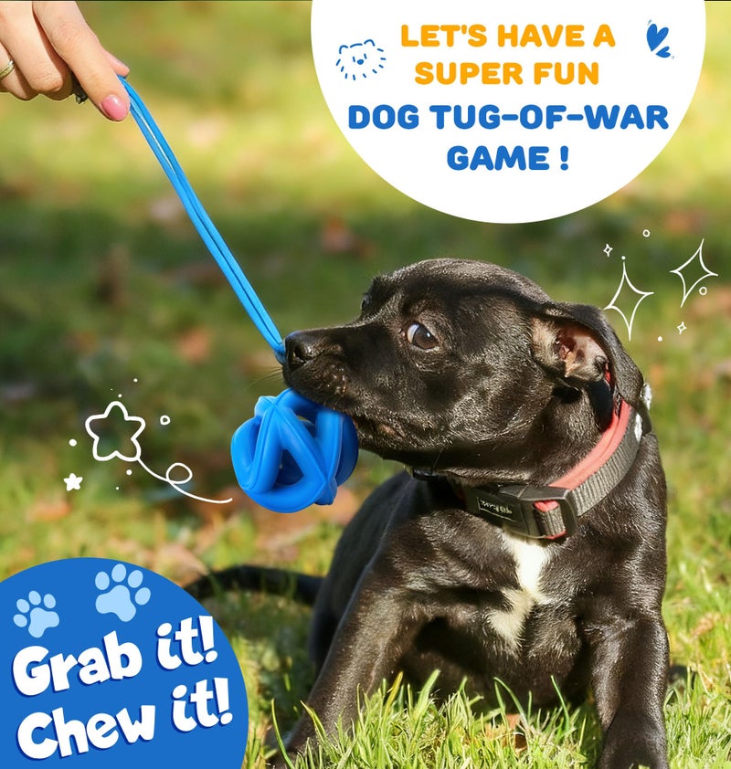 PetZee Indestructible Dog Toys,Dog Toys for Aggressive Chewers -Durable & Non-Toxic Natural Rubber,Dog Chew Toys,Dishwasher Safe, Interactive Dog Chew Toys for Small Medium Large Breed Dogs,Navy - Image 2
