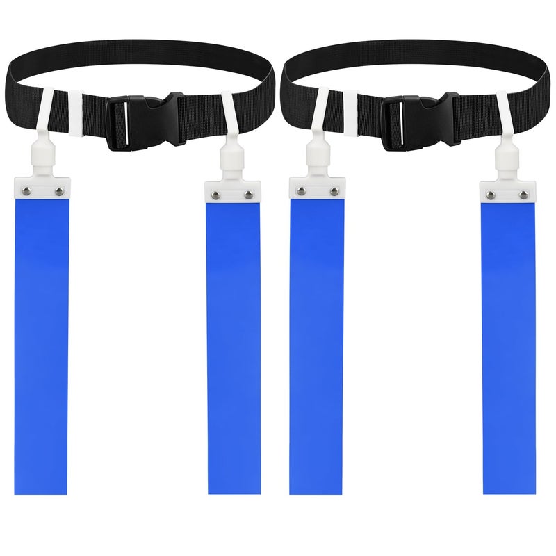 DkOvn Flag Football Belt 2pcs Adjustable Flag Football Belt with Belt and Flags for Youths Adults - Image 2
