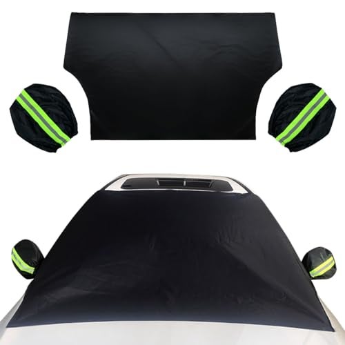 smilfuy 8249 Car Windshield Cover for Ice and Snow AllSeasons Windshield Sunshade with AntiTheft Straps and Side Mirror Covers Waterproof Windproof Car Frost Protector Portable Winter Car Accessories - Image 1