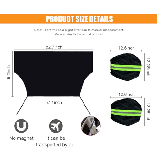smilfuy 8249 Car Windshield Cover for Ice and Snow AllSeasons Windshield Sunshade with AntiTheft Straps and Side Mirror Covers Waterproof Windproof Car Frost Protector Portable Winter Car Accessories - Image 3