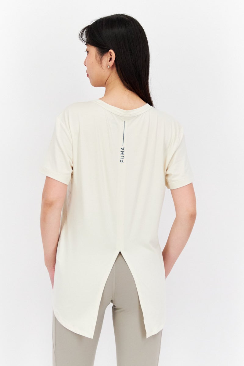 PUMA Women Sportswear Fit Training Short Sleeve T-Shirt, Off White - Image 4