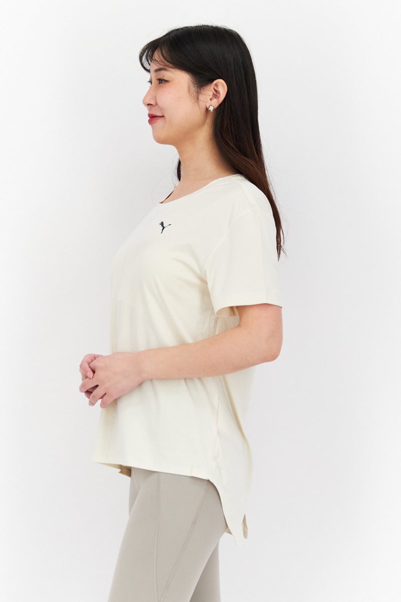 PUMA Women Sportswear Fit Training Short Sleeve T-Shirt, Off White - Image 3