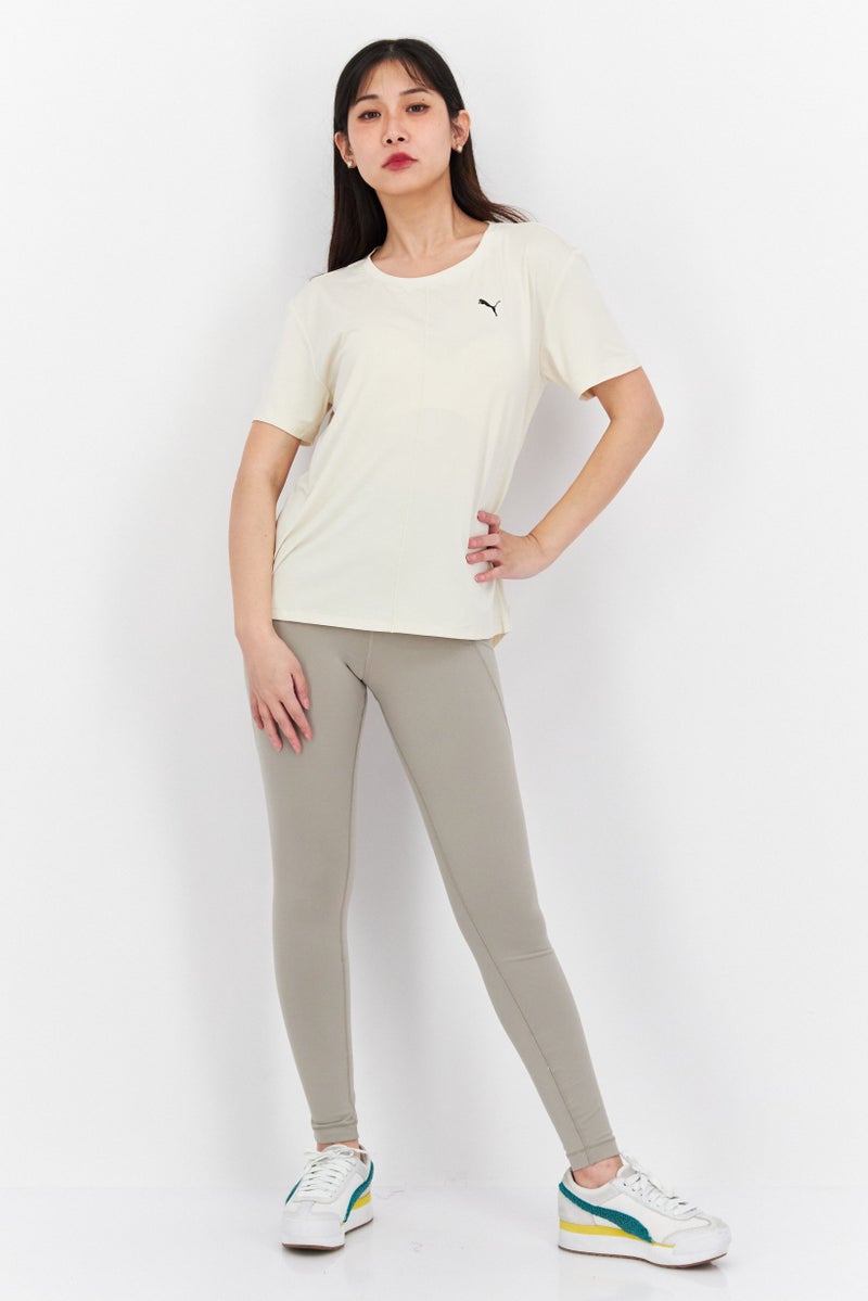 PUMA Women Sportswear Fit Training Short Sleeve T-Shirt, Off White - Image 2