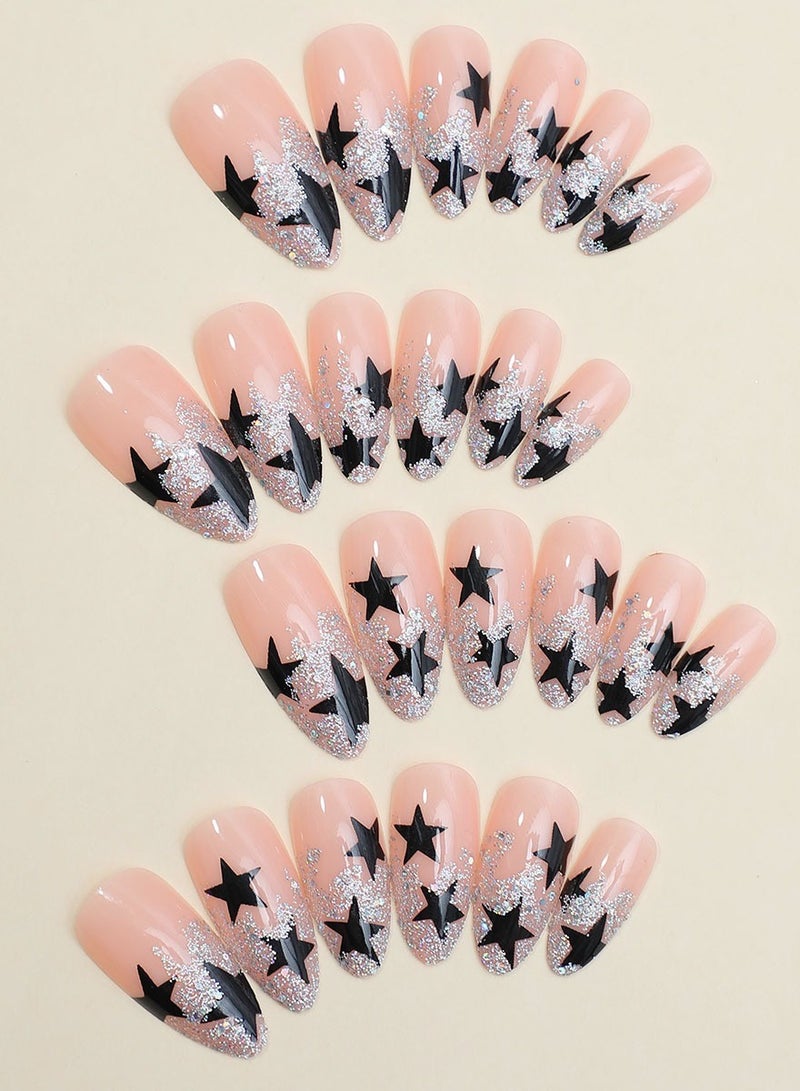 SYNSYB Piece  Square Press-on nails:Acrylic False Nails , fake nails for Seamless Fit - Image 5