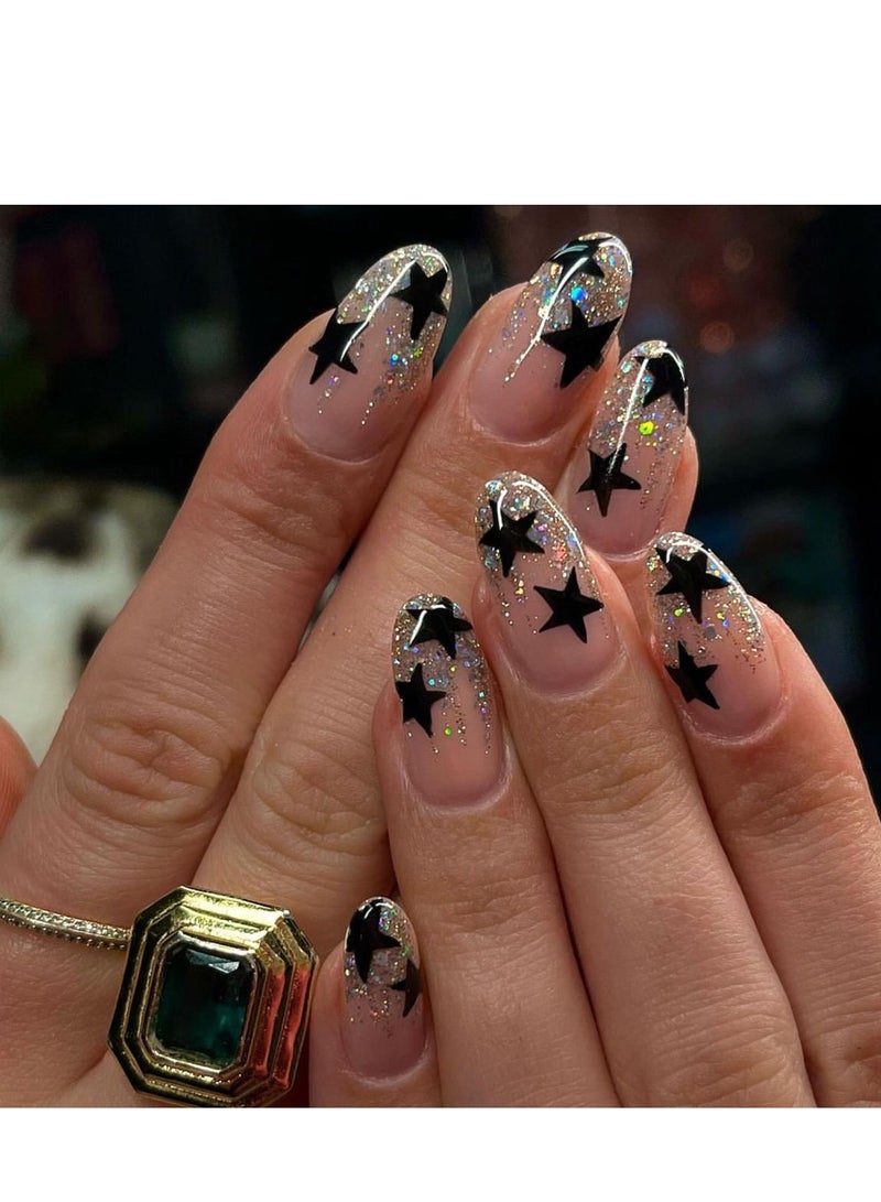 SYNSYB Piece  Square Press-on nails:Acrylic False Nails , fake nails for Seamless Fit - Image 3
