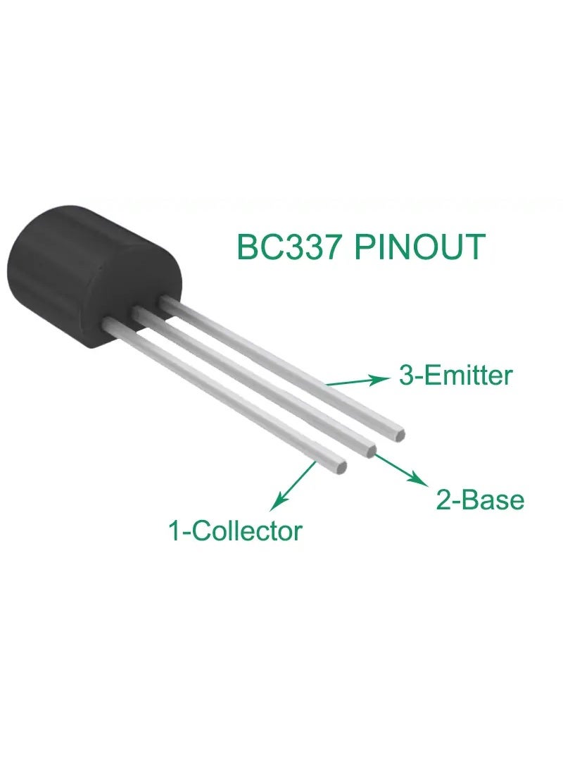 5-Pieces BC337 NPN Transistor – General Purpose Transistor for DIY Electronics and Circuits - Image 3