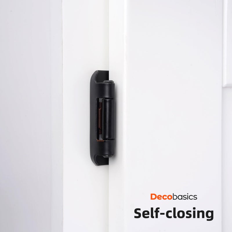 Decobasics 60 Pack 1/2"" Overlay Black Cabinet Hinges For Cabint Doors (30 Pairs) - Partial Wrap Semi-Concealed Self-Closing Face Frame Hinge For Cupboard & Kitchen Doors W/Screws & Quiet Bumpers - Image 4