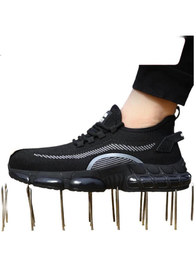 Jingtu Men'S Safety Shoes Comfortable Soft Anti-Smashing Steel Toe Anti-Puncture Lightweight Safety Work Shoes 3019 Size 44 - Image 3
