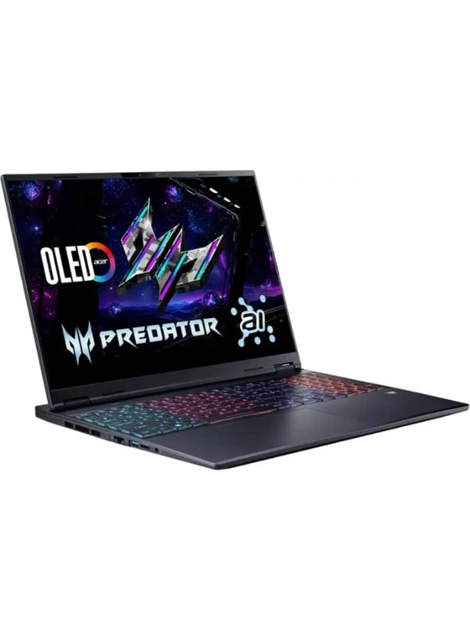 أيسر لابتوب الألعاب Predator Helios Neo 16S AI، شاشة 16" WQXGA OLED بتردد 240Hz، معالج Core Ultra 9 275HX، 16GB RAM، 1TB SSD، بطاقة رسومات RTX 5060 بسعة 8GB، لوحة مفاتيح إنجليزية، ويندوز 11 هوم - Image 2