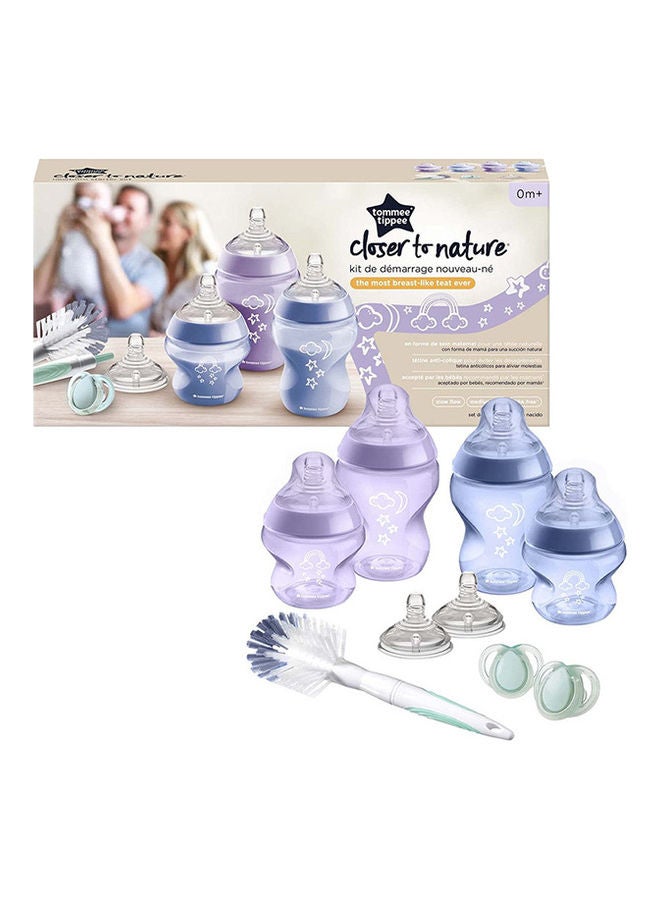 tommee tippee Closer To Nature Newborn Baby Bottle Starter Kit, Breast-Like Teats With Anti-Colic Valve, Mixed Sizes, Pink - Image 2