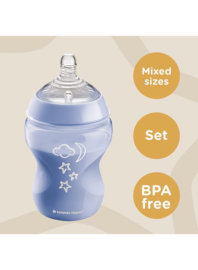 tommee tippee Closer To Nature Newborn Baby Bottle Starter Kit, Breast-Like Teats With Anti-Colic Valve, Mixed Sizes, Pink - Image 3