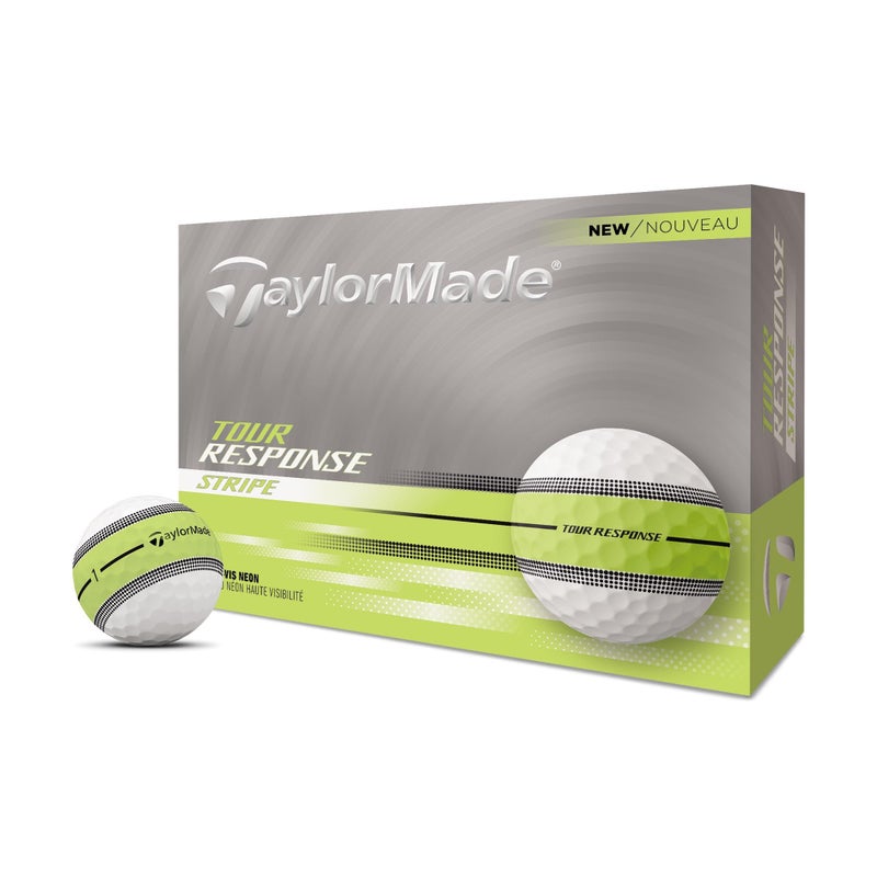 TaylorMade Golf 2025 Tour Response Stripe Yellow One Dozen - Image 1