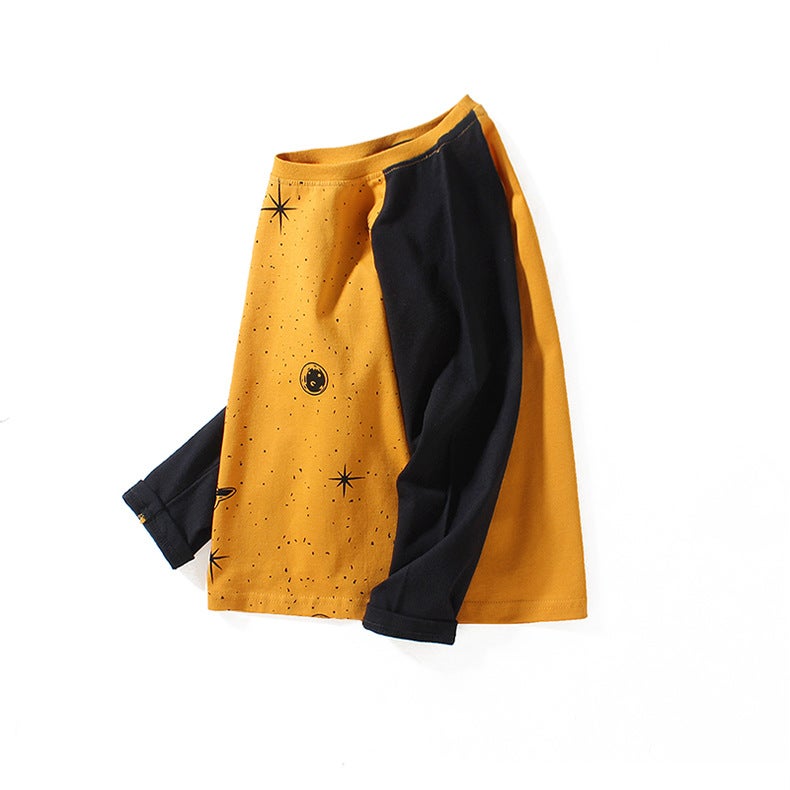 2025 Autumn Korean Style Children'S Clothing New Children'S Long Sleeve T-Shirts For Older Children Pure Cotton Tops Boys' Base Shirts Dropshipping - Image 1