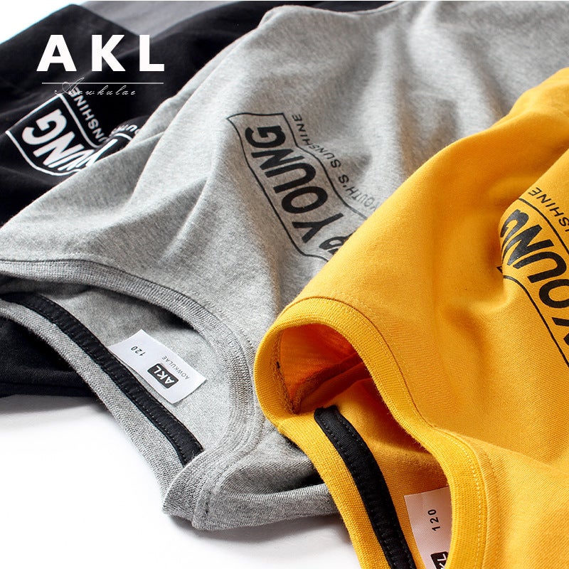 2025 Autumn Korean Style Children'S Clothing New Children'S Long Sleeve T-Shirts For Older Children Pure Cotton Tops Boys' Base Shirts Dropshipping - Image 3